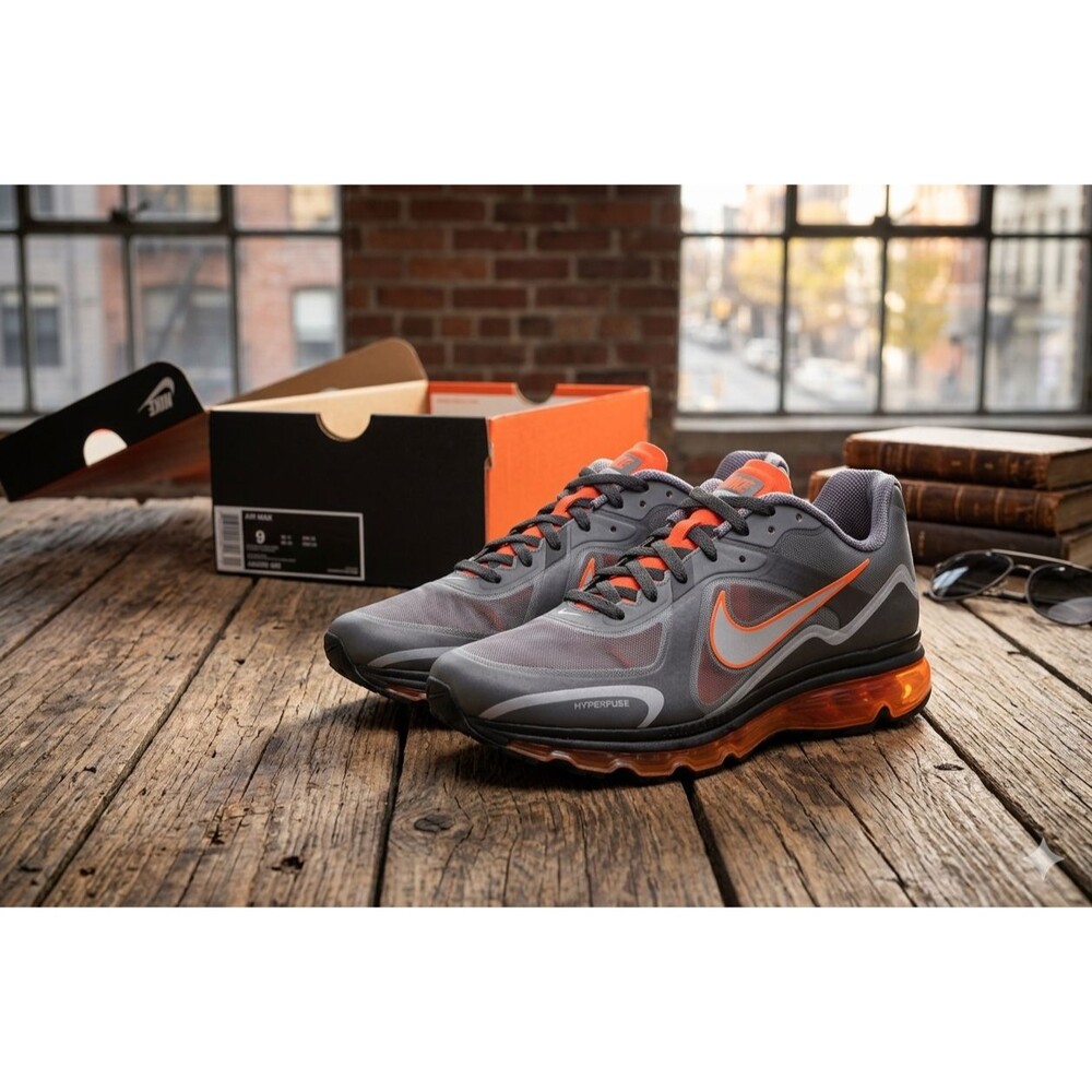 Nike Air Max Alpha Hyperfuse Men’s 12 Black Orange 454347‑080 Running